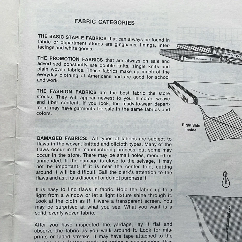 Sewing without Pins for Everyone by Ruth Oblander by Sew Fit Co. copyright 1977